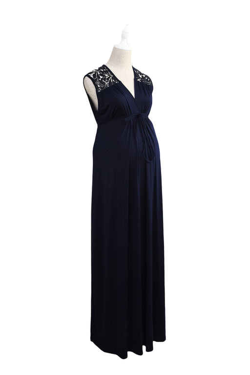 A Navy Sleeveless Dresses from Olian in size M for maternity. (Front View)