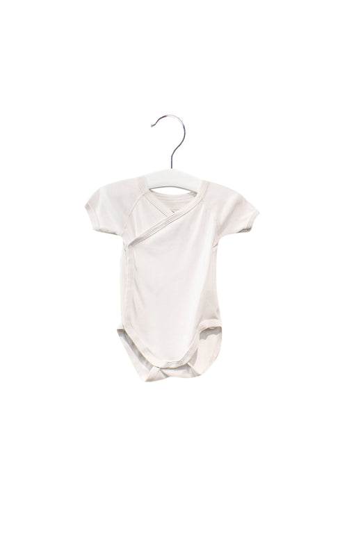 A White Short Sleeve Bodysuits from Petit Bateau in size 6-12M for neutral. (Front View)