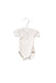 A White Short Sleeve Bodysuits from Petit Bateau in size 6-12M for neutral. (Front View)