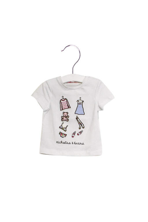 A White Short Sleeve T Shirts from Nicholas & Bears in size 12-18M for girl. (Front View)