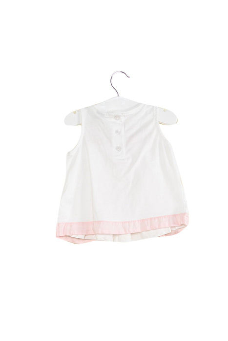 A White Sleeveless Tops from Janie & Jack in size 6-12M for girl. (Back View)