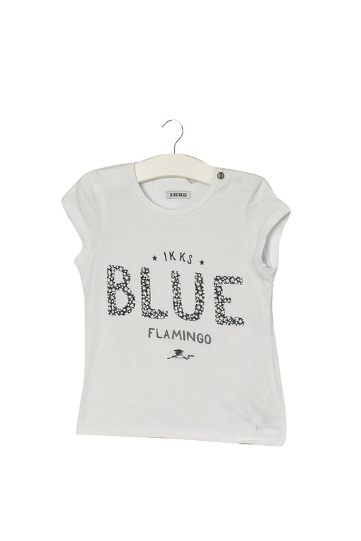 A White Short Sleeve T Shirts from IKKS in size 2T for girl. (Front View)