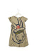 A Beige Short Sleeve Dresses from Little Paul & Joe in size 6T for girl. (Front View)