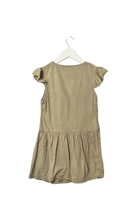 A Beige Short Sleeve Dresses from Little Paul & Joe in size 6T for girl. (Back View)