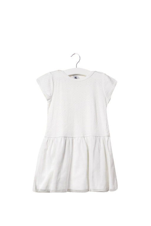 A White Short Sleeve Dresses from Petit Bateau in size 18-24M for girl. (Front View)