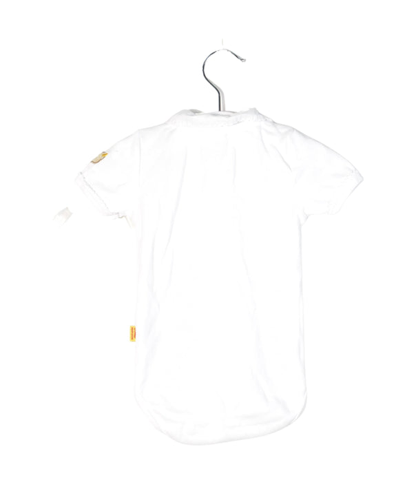 A White Bodysuits from Steiff in size 0-3M for neutral. (Back View)