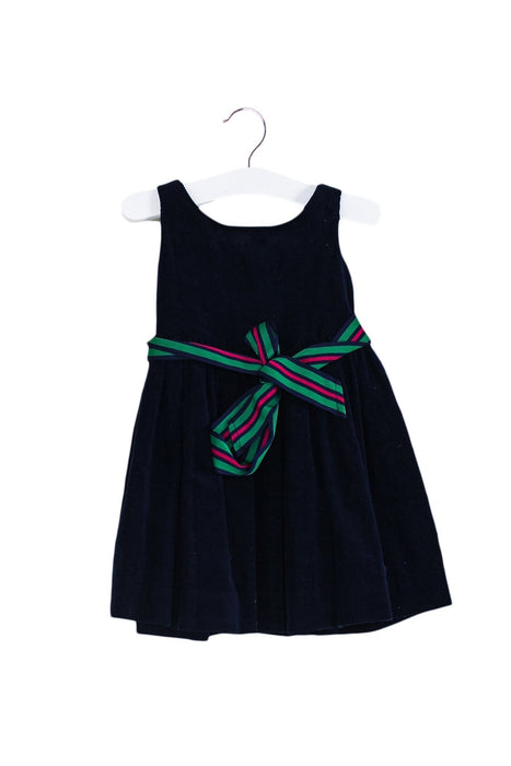 A Navy Sleeveless Dresses from Ralph Lauren in size 6-12M for girl. (Back View)