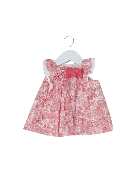 A Pink Sleeveless Dresses from Nanos in size 3-6M for girl. (Front View)