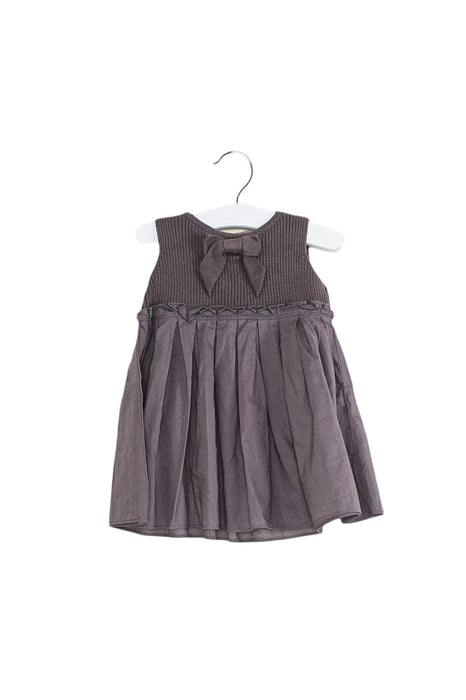 A Brown Sleeveless Dresses from Bonnie Baby in size 0-3M for girl. (Front View)