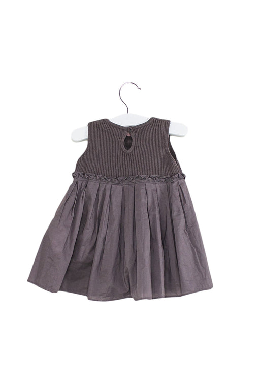A Brown Sleeveless Dresses from Bonnie Baby in size 0-3M for girl. (Front View)