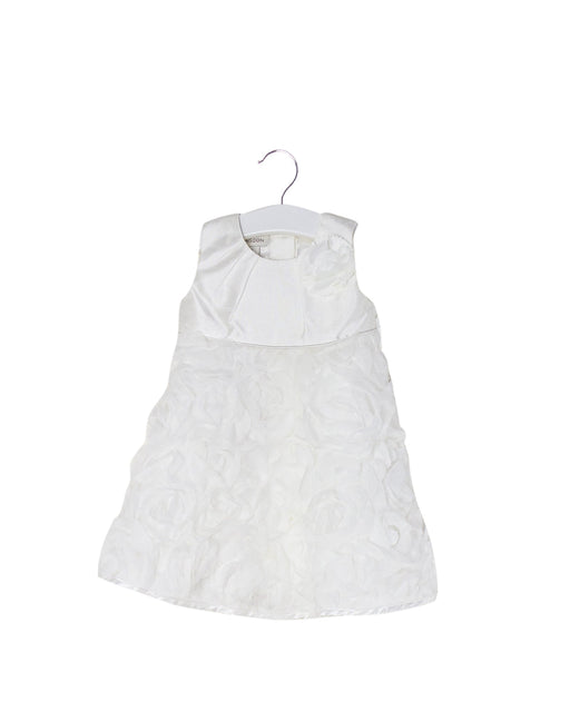 A White Sleeveless Dresses from Monsoon in size 0-3M for girl. (Front View)