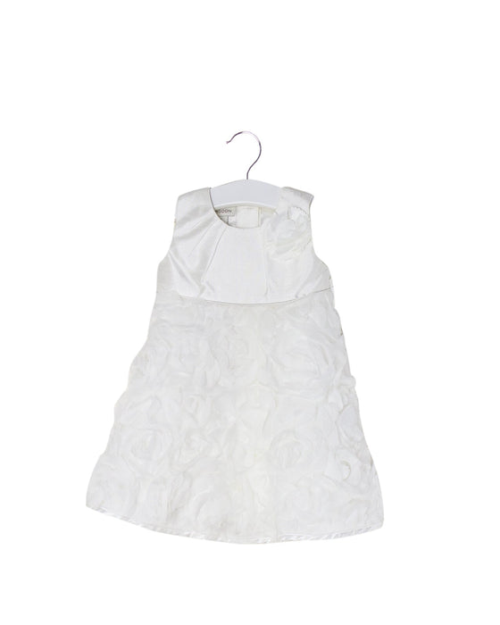 A White Sleeveless Dresses from Monsoon in size 0-3M for girl. (Front View)