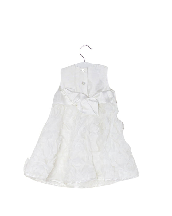 A White Sleeveless Dresses from Monsoon in size 0-3M for girl. (Back View)