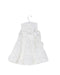 A White Sleeveless Dresses from Monsoon in size 0-3M for girl. (Back View)