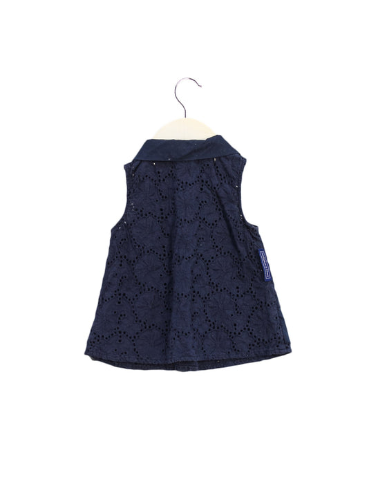 A Navy Sleeveless Dresses from Nicholas & Bears in size 3-6M for girl. (Back View)