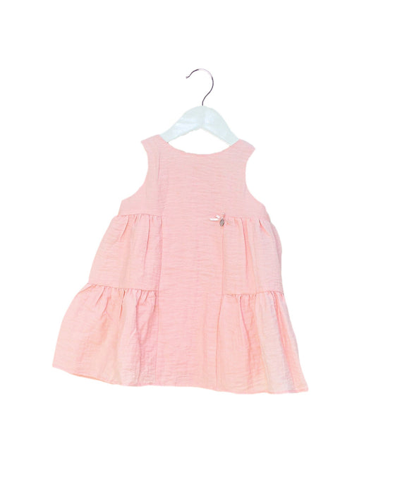 A Pink Sleeveless Dresses from Momonittu in size 3-6M for girl. (Back View)