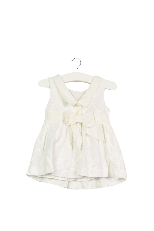 A White Sleeveless Dresses from Janie & Jack in size 3-6M for girl. (Front View)