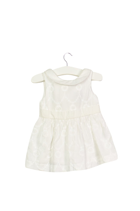 A White Sleeveless Dresses from Janie & Jack in size 3-6M for girl. (Back View)