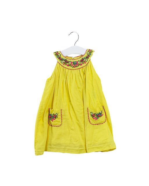A Yellow Sleeveless Dresses from Ralph Lauren in size 6-12M for girl. (Front View)