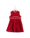 A Red Sleeveless Dresses from Château de Sable in size 12-18M for girl. (Front View)