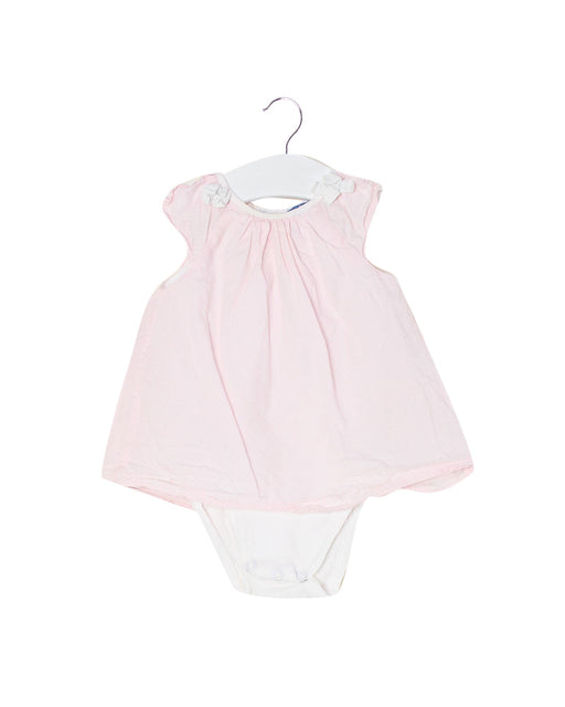 A Pink Sleeveless Dresses from Jacadi in size 3-6M for girl. (Front View)