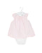 A Pink Sleeveless Dresses from Jacadi in size 3-6M for girl. (Front View)