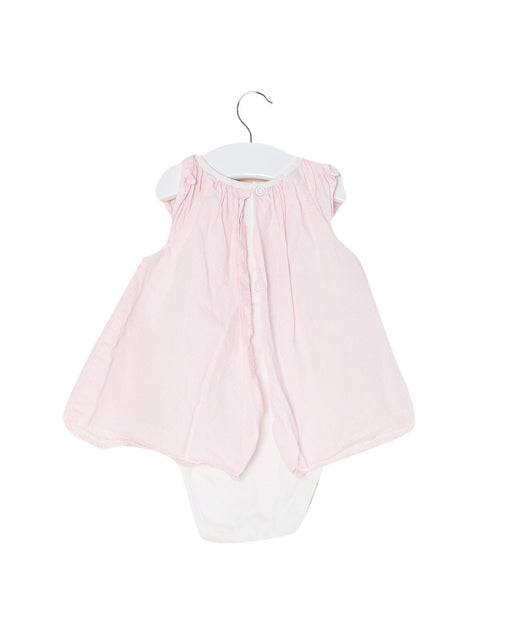 A Pink Sleeveless Dresses from Jacadi in size 3-6M for girl. (Front View)