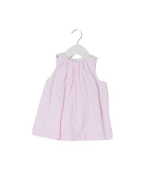 A Pink Sleeveless Dresses from Jacadi in size 3-6M for girl. (Front View)
