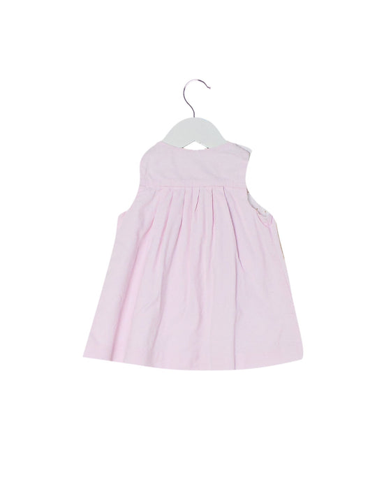 A Pink Sleeveless Dresses from Jacadi in size 3-6M for girl. (Back View)