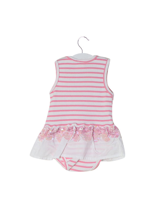 A Pink Sleeveless Dresses from Seed in size 3-6M for girl. (Back View)