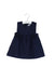 A Navy Sleeveless Dresses from Petit Bateau in size 3-6M for girl. (Front View)