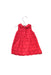 A Red Sleeveless Dresses from Monsoon in size 0-3M for girl. (Back View)
