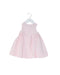 A Pink Sleeveless Dresses from Cyrillus in size 3-6M for girl. (Front View)
