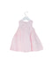 A Pink Sleeveless Dresses from Cyrillus in size 3-6M for girl. (Back View)
