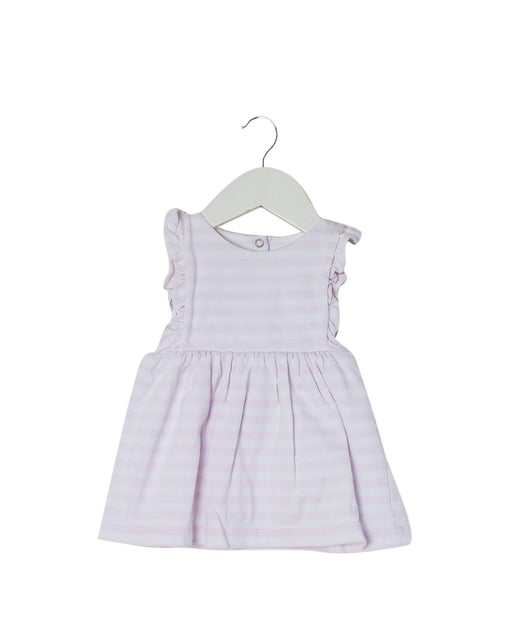 A Pink Sleeveless Dresses from Jacadi in size 3-6M for girl. (Front View)