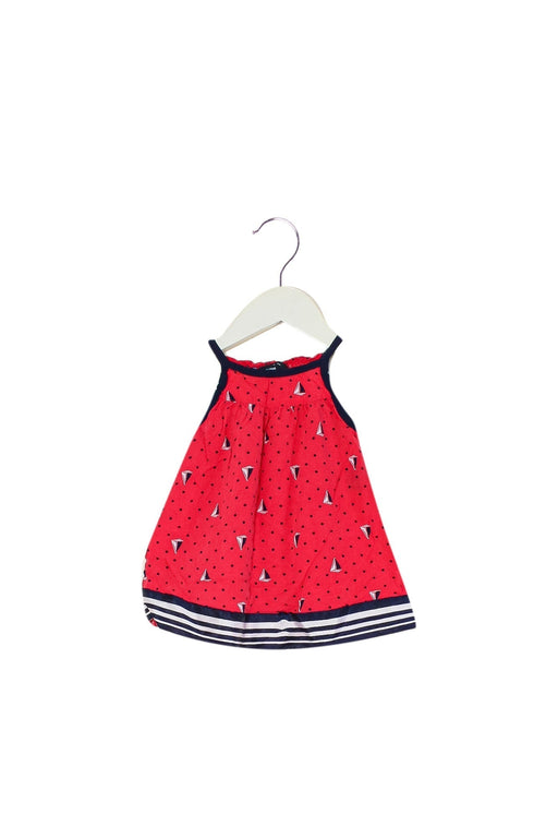 A Red Sleeveless Dresses from Nautica in size 6-12M for girl. (Front View)