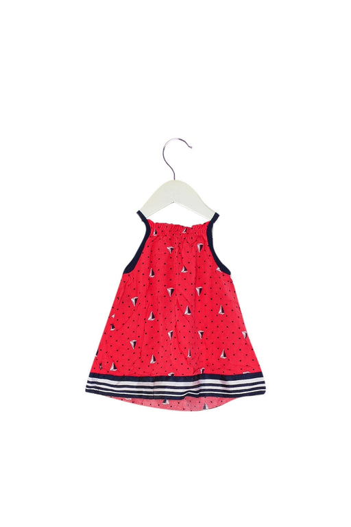A Red Sleeveless Dresses from Nautica in size 6-12M for girl. (Front View)