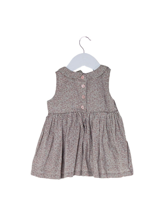 A Grey Sleeveless Dresses from Wheat in size 3-6M for girl. (Back View)