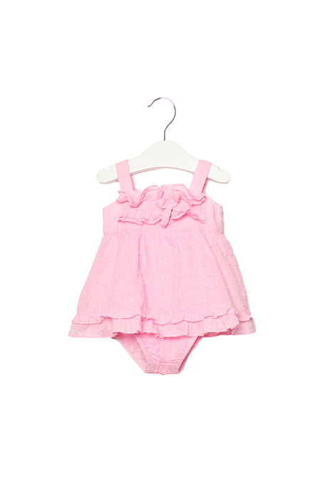 A Pink Sleeveless Dresses from Nicholas & Bears in size 0-3M for girl. (Front View)