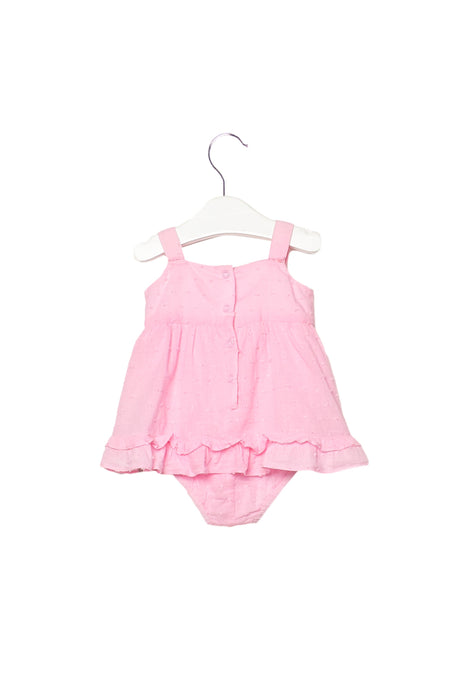 A Pink Sleeveless Dresses from Nicholas & Bears in size 0-3M for girl. (Back View)