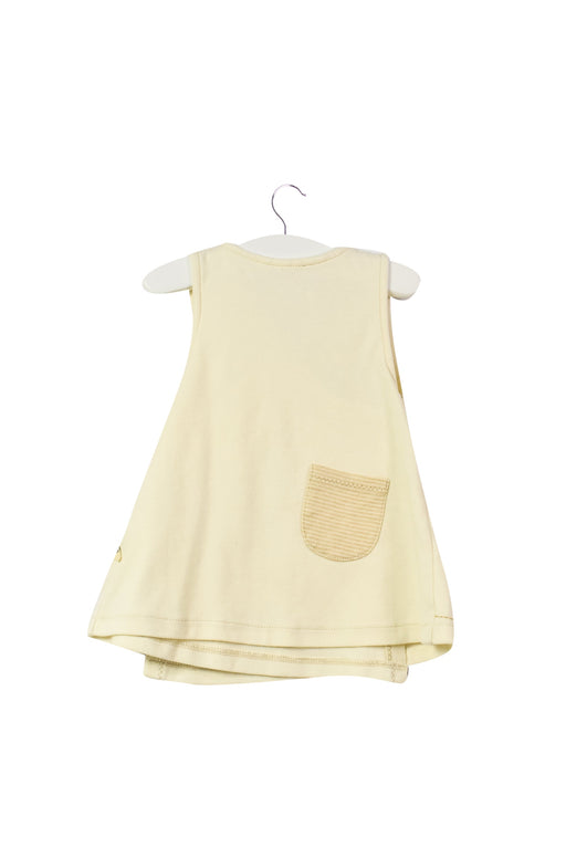 A Beige Sleeveless Dresses from Natures Purest in size 3-6M for girl. (Front View)