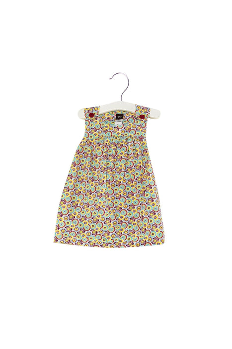 A Blue Sleeveless Dresses from Tea in size 6-12M for girl. (Back View)