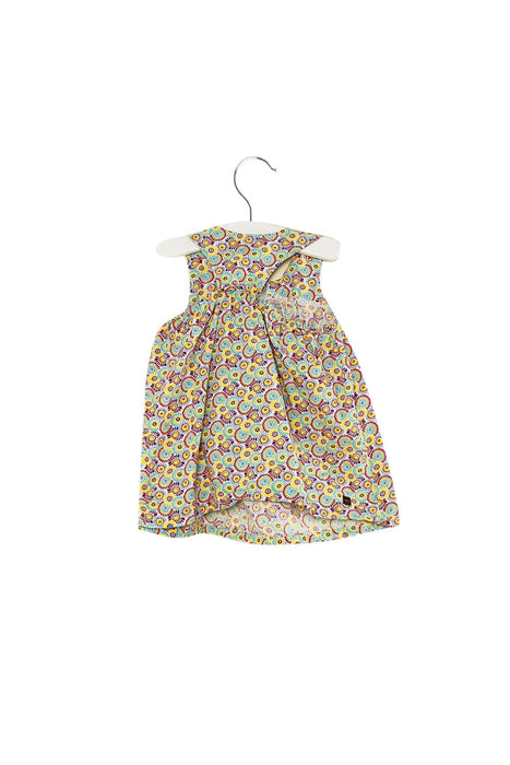 A Blue Sleeveless Dresses from Tea in size 6-12M for girl. (Front View)