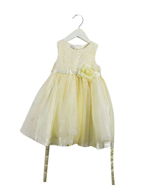 A Yellow Sleeveless Dresses from American Princess in size 2T for girl. (Front View)