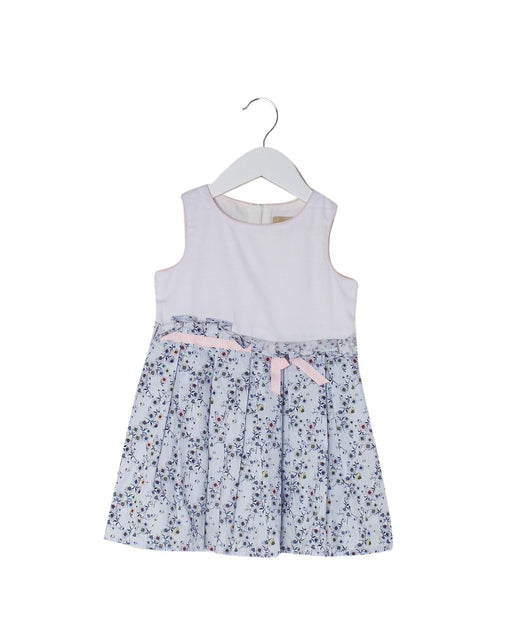 A Blue Sleeveless Dresses from Chickeeduck in size 2T for girl. (Front View)