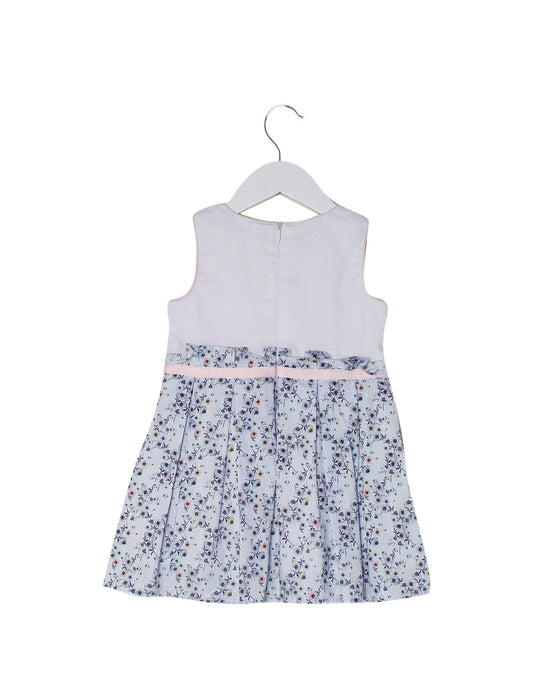 A Blue Sleeveless Dresses from Chickeeduck in size 2T for girl. (Back View)