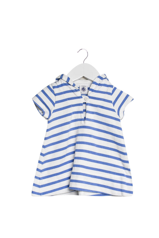 A White Short Sleeve Dresses from Petit Bateau in size 0-3M for girl. (Front View)