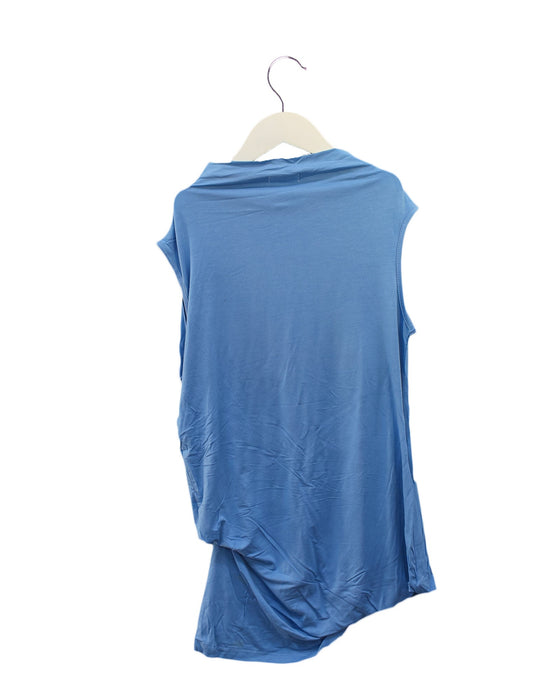 A Blue Sleeveless Dresses from Artigli in size 10Y for girl. (Back View)