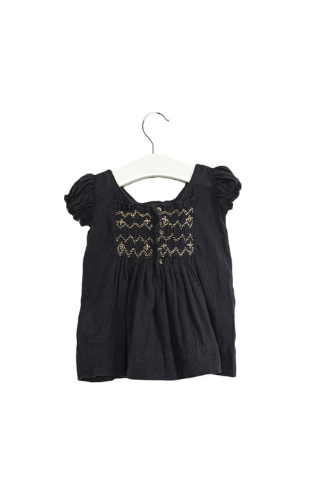 A Grey Short Sleeve Dresses from Velveteen in size 3-6M for girl. (Back View)