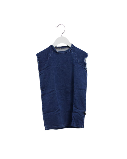 A Navy Sleeveless Dresses from Nununu in size 6T for girl. (Front View)